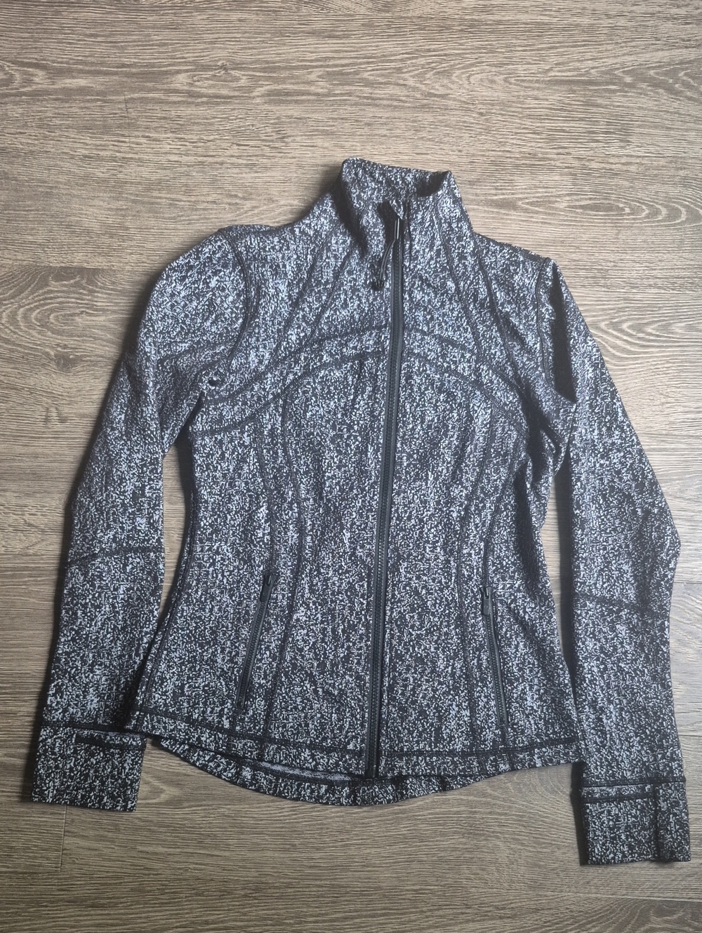 lululemon athletica Align Black & White Speckled Full-Zip Jacket Size 8